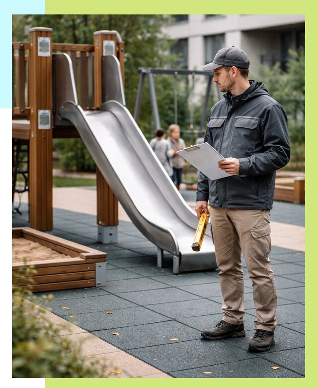 Сертификация детских площадок в Амурске от 25830 р. | Алешин-Мрс