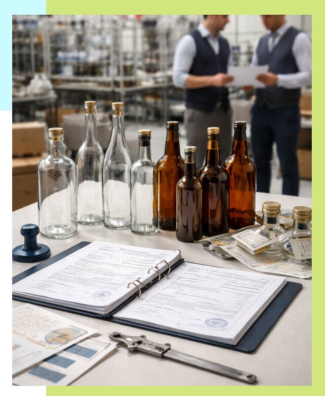 Сертификация стеклянных бутылок в Амурске от 25830 р. | Алешин-Мрс