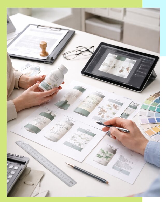 Профессиональная разработка дизайна и текста этикетки продукции в Амурске