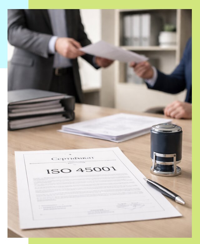Сертификат ISO 45001 в Амурске под ключ от 46494 р. | Алешин-Мрс